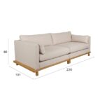 диван zuiver blossom 3 seater oak sand