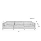 диван zuiver blossom 4.5 seater walnut moss