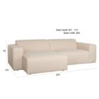 диван zuiver milka 3 seater left sand