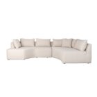 диван zuiver prosper 4.5 seater right sand