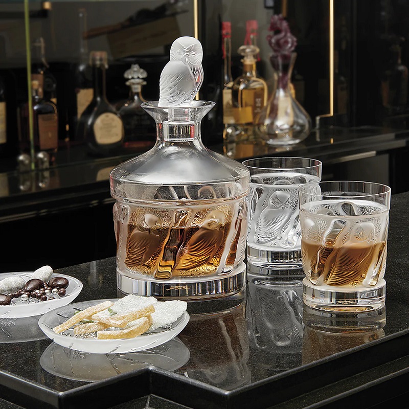 чаша за уиски lalique owl old fashion