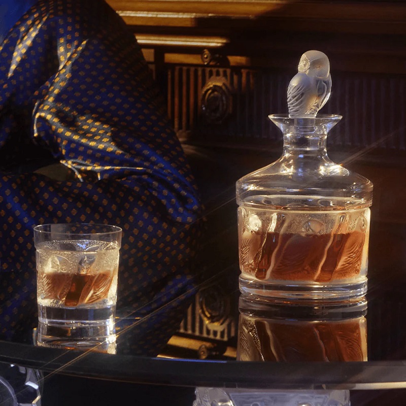 чаша за уиски lalique owl tumbler