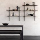 етажерка за стена ethnicraft pi 2 shelves mahogany