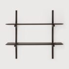 етажерка за стена ethnicraft pi 2 shelves mahogany