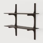етажерка за стена ethnicraft pi 2 shelves mahogany