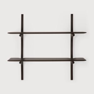 етажерка за стена ethnicraft pi 2 shelves mahogany