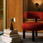 кресло tom dixon fat lounge black steel kvadrat hero 2 orange red 0552