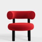 кресло tom dixon fat lounge black steel kvadrat hero 2 orange red 0552