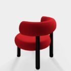 кресло tom dixon fat lounge black steel kvadrat hero 2 orange red 0552