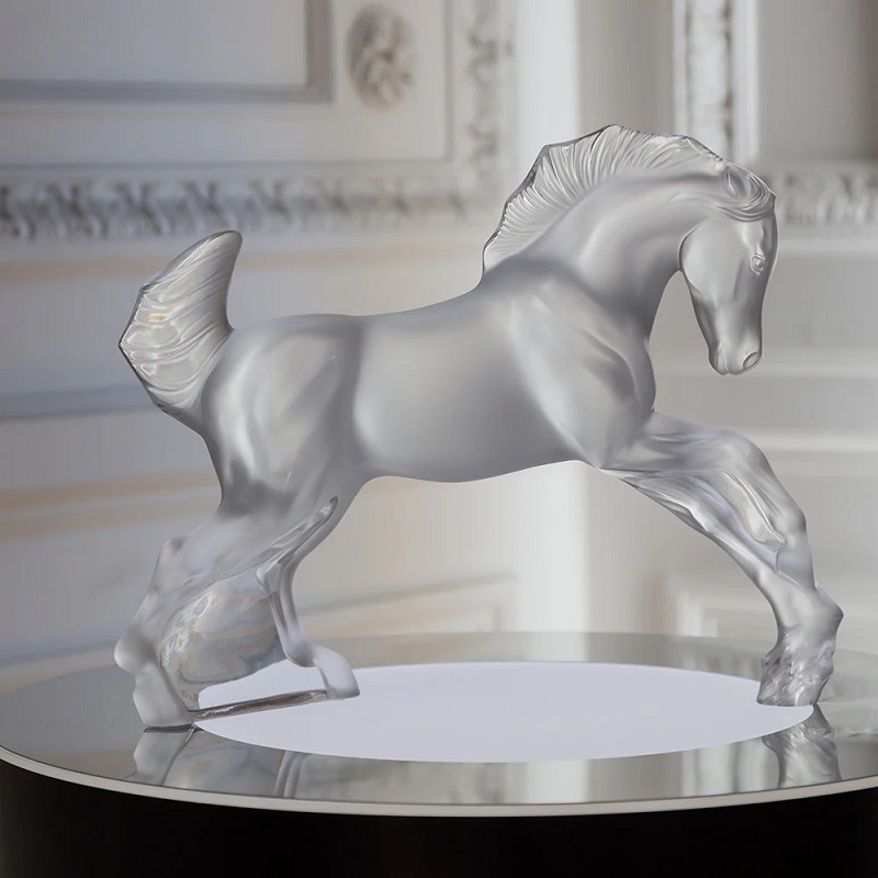 скулптура lalique horse clear