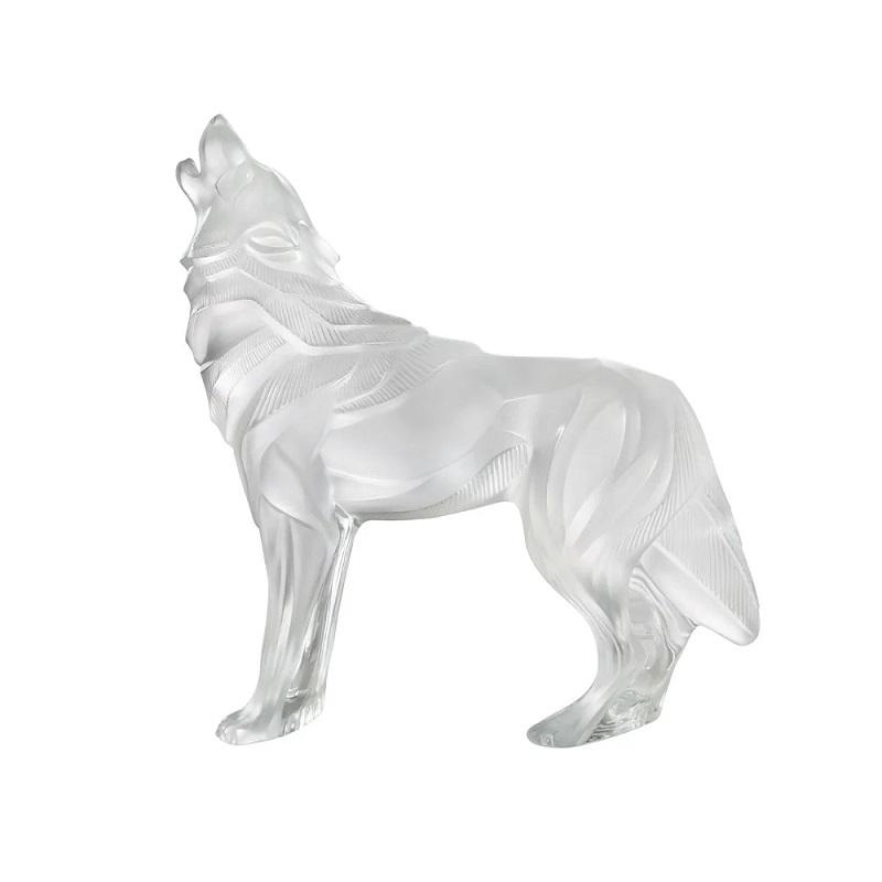 skulptura-wolf-clear-lalique скулптура lalique wolf clear