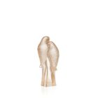 декоративна скулптура lalique 2 parakeets gold luster