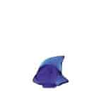 скулптурна фигура lalique fish cap ferrat blue