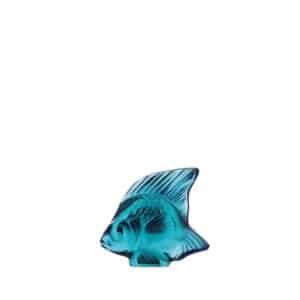 скулптурна фигура lalique fish turquoise