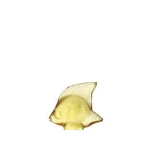 скулптурна фигура lalique fish yellow gold