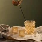 свещници lalique mossi gold luster сет 2 броя