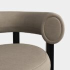 трапезен стол tom dixon fat dining black steel linara clay 93