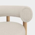 трапезен стол tom dixon fat dining natural wood elle boucle white 0200
