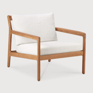 кресло ethnicraft jack outdoor lounge teak off white