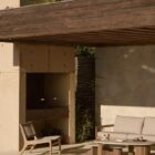 кресло ethnicraft jack woven outdoor lounge teak beige