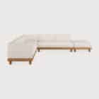 модулен диван ethnicraft monocle outdoor set left white