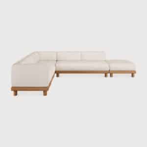 модулен диван ethnicraft monocle outdoor set left white