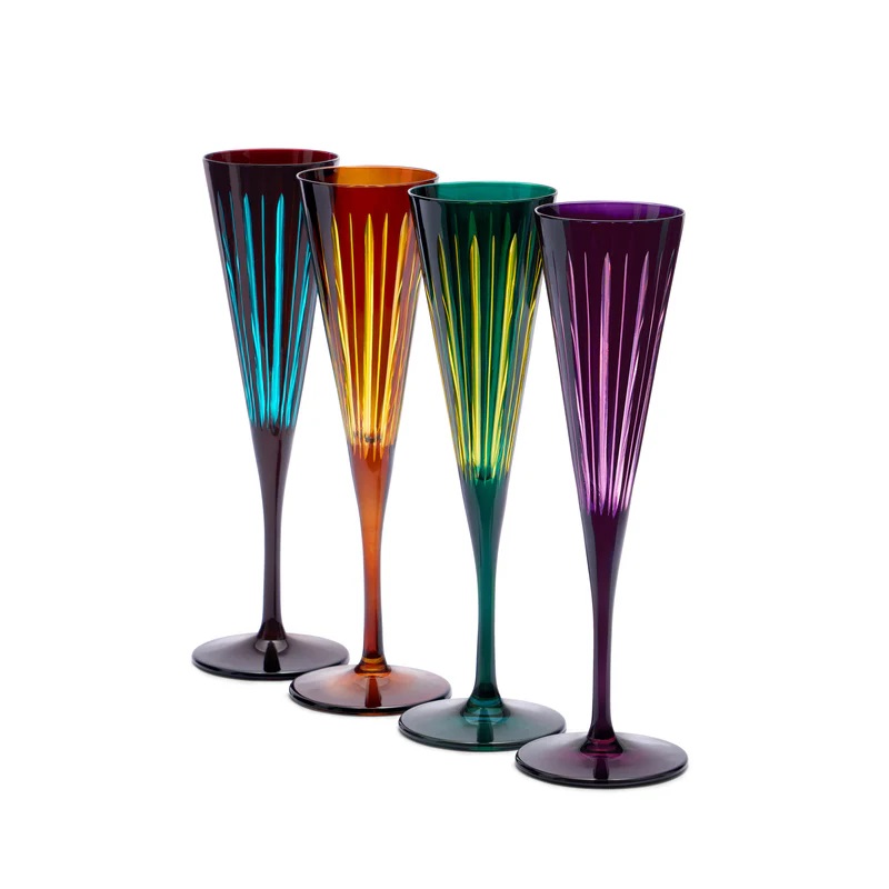 чаши за шампанско lobjet prism assorted x4