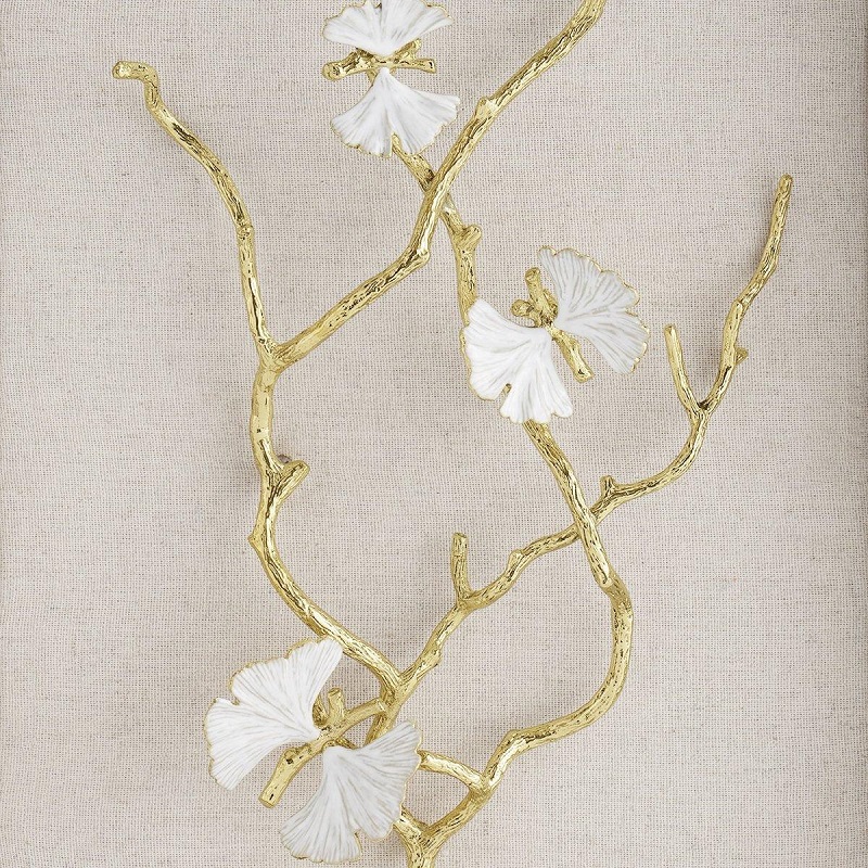 декорация michael aram butterfly ginkgo gold fabric shadow box