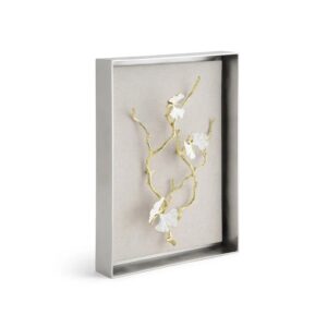 декорация michael aram butterfly ginkgo gold fabric shadow box