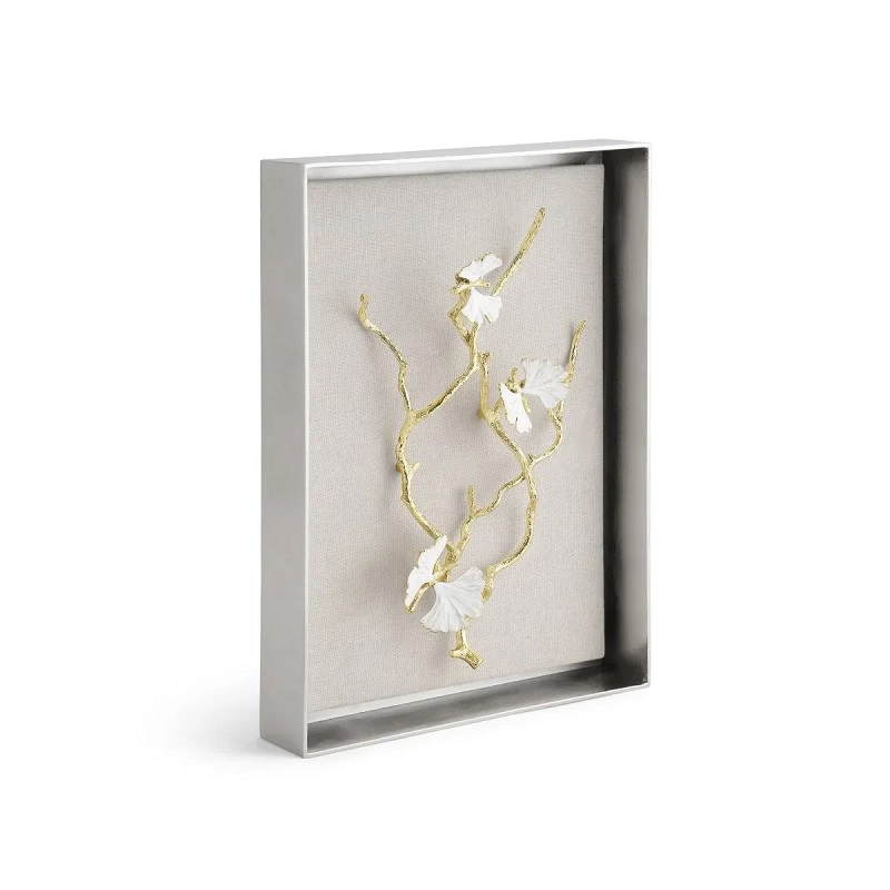 dekoracia-butterfly-ginkgo-gold-fabric-shadow-box-michael-aram декорация michael aram butterfly ginkgo gold fabric shadow box