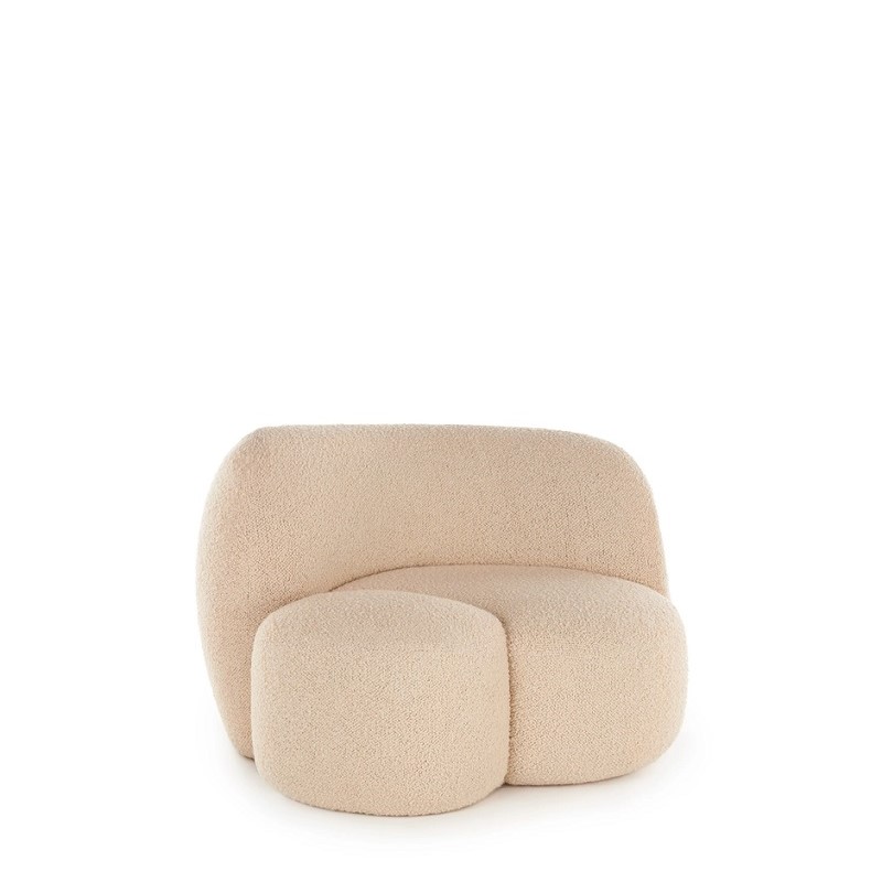 кресло kartell aaland tissue boucle аright cream