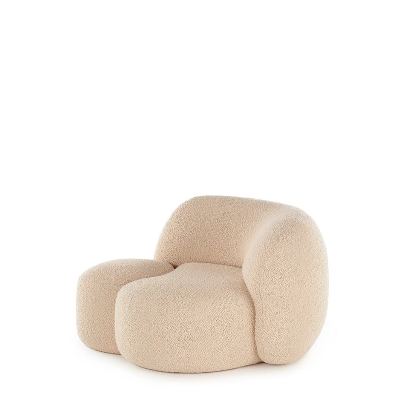 кресло kartell aaland tissue boucle right cream