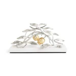 поставка за салфетки michael aram pomegranate silver and gold vertical