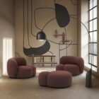 пуф kartell aaland tissue boucle new stretch grey