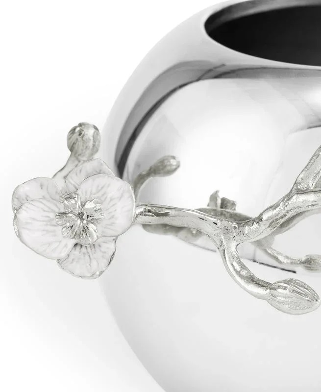 ваза michael aram silver orchid rose bowl