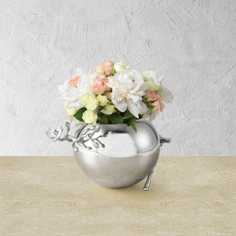 ваза michael aram silver orchid rose bowl