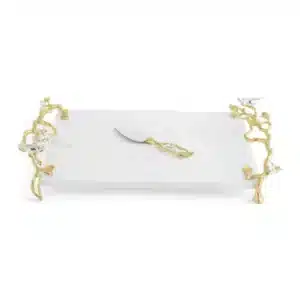 дъска за сирена michael aram lovebirds silver and gold