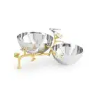 купа michael aram lovebirds silver and gold double dish