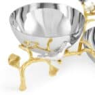купа michael aram lovebirds silver and gold double dish