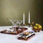 поднос michael aram pine cone medium wood