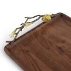 поднос michael aram pine cone medium wood