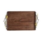 поднос michael aram pine cone medium wood