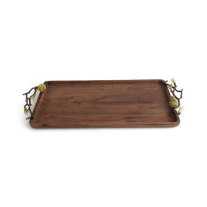 поднос michael aram pine cone medium wood