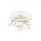 поставка за торта michael aram lovebirds silver and gold glass
