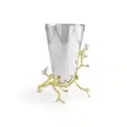ваза michael aram lovebirds silver and gold medium