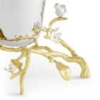 ваза michael aram lovebirds silver and gold medium