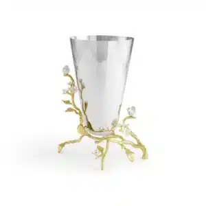 ваза michael aram lovebirds silver and gold medium