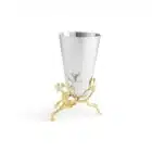 ваза michael aram lovebirds silver and gold small