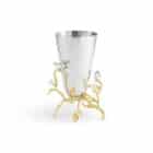 ваза michael aram lovebirds silver and gold small