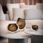 ваза gardeco vidrio vase 96 fume amber